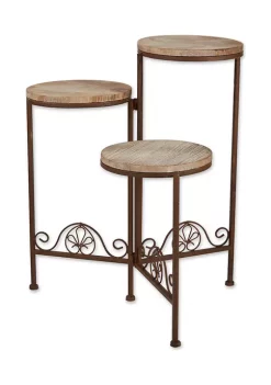 Best reviews of 🔔 Zingz & Thingz Rustic Triple Planter Stand 19.5x15x23" ✔️