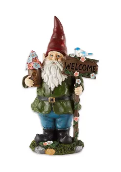 Wholesale 🔔 Zingz & Thingz Solar Bluebird Gnome Welcome Statue 8.5x5.75x15” 🔔
