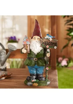 Wholesale 🔔 Zingz & Thingz Solar Bluebird Gnome Welcome Statue 8.5x5.75x15” 🔔 -Cheap Joyland Shop Belk 1099