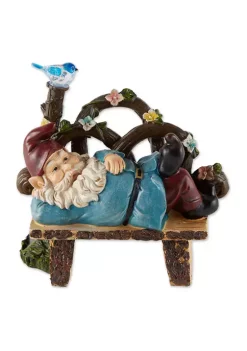 Wholesale 🔔 Zingz & Thingz Solar Bluebird Gnome Welcome Statue 8.5x5.75x15” 🔔 -Cheap Joyland Shop Belk 1102