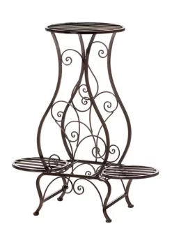 Hot Sale 😀 Zingz & Thingz Hourglass Triple Plant Stand 22.25x11.75x26.75" ✔️