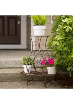 Hot Sale 😀 Zingz & Thingz Hourglass Triple Plant Stand 22.25x11.75x26.75" ✔️ -Cheap Joyland Shop Belk 1107