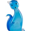 Discount 🥰 Zingz & Thingz Blue Kitty Cat Art Glass 4x2.25x7.75" 💯