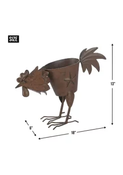 Wholesale 🎁 Zingz & Thingz Pecking Rooster Planter 18x6x13" ✨ -Cheap Joyland Shop Belk 1241