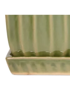 Cheap 😀 Zingz & Thingz Green Square Ceramic Small Planter (Set of 3) 🎉 -Cheap Joyland Shop Belk 1270