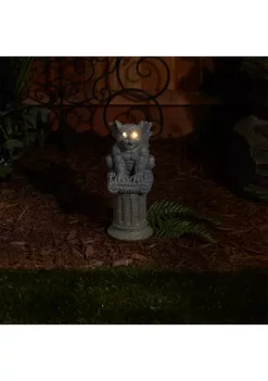 Best Pirce 🛒 Zingz & Thingz Gargoyle PedestalwithSolar Light 😉 -Cheap Joyland Shop Belk 1287