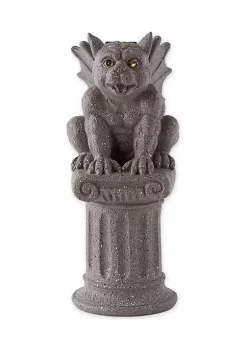 Best Pirce 🛒 Zingz & Thingz Gargoyle PedestalwithSolar Light 😉 -Cheap Joyland Shop Belk 1288