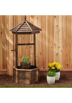 Best Sale 🥰 Zingz & Thingz Rustic Wishing Well Planter 25.62x25.62x44.12" 🛒 -Cheap Joyland Shop Belk 1316