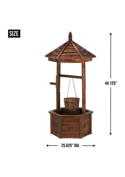 Best Sale 🥰 Zingz & Thingz Rustic Wishing Well Planter 25.62x25.62x44.12" 🛒 -Cheap Joyland Shop Belk 1317
