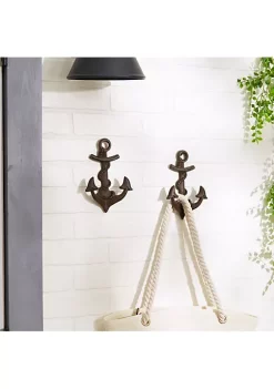 Best Sale 👏 Zingz & Thingz Anchor With Rope Wall Hook (Set of 2) 🤩 -Cheap Joyland Shop Belk 1334
