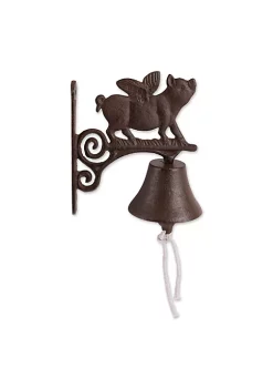 Flash Sale 😍 Zingz & Thingz Pig With Wings Cast Iron Bell 🎁