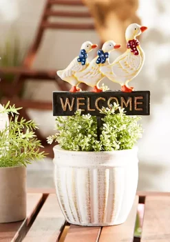 Brand new ⭐ Zingz & Thingz Welcome Ducks Cast Iron Sign 😉 -Cheap Joyland Shop Belk 1424