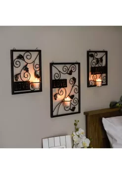Outlet ❤️ Zingz & Thingz Live Love Laugh Candleholder Wall Décor 11x3x15" 😍 -Cheap Joyland Shop Belk 1457