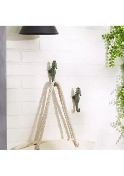 Outlet 😀 Zingz & Thingz Aquamarine Seahorse Hook (Set of 2) 👍 -Cheap Joyland Shop Belk 1507