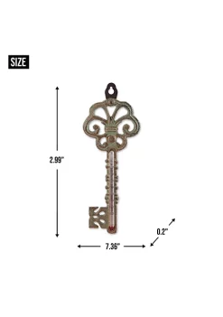 Flash Sale ⭐ Zingz & Thingz Antique Key Cast Iron Thermometer 🧨 -Cheap Joyland Shop Belk 1525