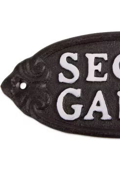 Brand new 🌟 Zingz & Thingz Secret Garden Cast Iron Sign 🛒 -Cheap Joyland Shop Belk 1528