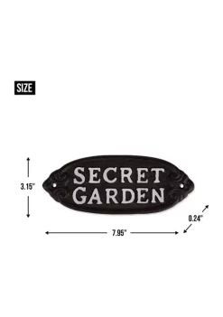 Brand new 🌟 Zingz & Thingz Secret Garden Cast Iron Sign 🛒 -Cheap Joyland Shop Belk 1530