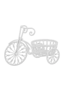 Brand new ❤️ Zingz & Thingz White Bicycle Planter 20.75x10x14.12” 👍 -Cheap Joyland Shop Belk 1617