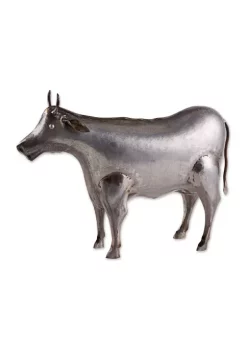 Coupon 🛒 Zingz & Thingz Galvanized Cow Sculpture 🛒