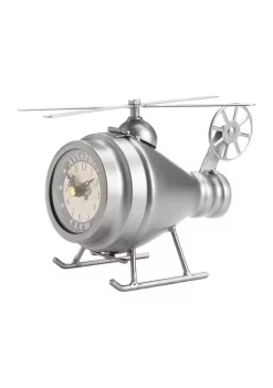 Hot Sale 🤩 Zingz & Thingz SILVER HELICOPTER CLOCK 🛒