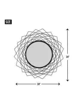 Best deal ✨ Zingz & Thingz Geometric White Wall Mirror 24X24X1" 🔥 -Cheap Joyland Shop Belk 1815