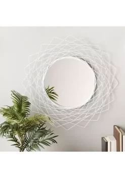 Best deal ✨ Zingz & Thingz Geometric White Wall Mirror 24X24X1" 🔥 -Cheap Joyland Shop Belk 1817