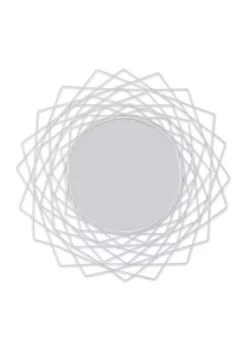 Best deal ✨ Zingz & Thingz Geometric White Wall Mirror 24X24X1" 🔥 -Cheap Joyland Shop Belk 1818