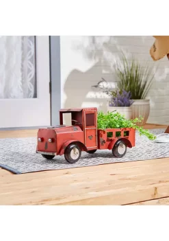 Discount 😀 Zingz & Thingz Red Truck Solar Light Planter 16x9.5x8.5" 🛒 -Cheap Joyland Shop Belk 1851
