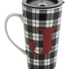 New 🌟 Joyland Buffalo Plaid Monogram "J" Latte Mug 😉