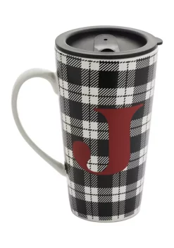 New 🌟 Joyland Buffalo Plaid Monogram "J" Latte Mug 😉