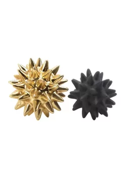 Best Sale 🛒 Zingz & Thingz Nikki Chu Storico Gold and Black Spike Sculptures 😉
