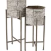 Promo ⌛ Zingz & Thingz Hexagon Bucket Plant Stand (Set of 2) 👏
