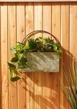 Flash Sale 👏 Zingz & Thingz Rectangle Galvanized Wall Planter ✨ -Cheap Joyland Shop Belk 1983