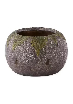 New 💯 Zingz & Thingz Faux Stone and Fern Small Oval Planter 🧨 -Cheap Joyland Shop Belk 2007