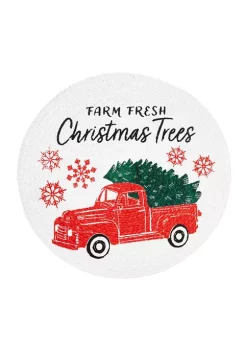 Cheap 💯 Joyland Farm Fresh 🎄 Christmas Trees Red Truck Placemat 😉