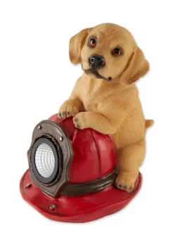 Top 10 🔔 Zingz & Thingz 🦮 Dog and Fire Helmet Solar Statue 6x7.25x8.75" 💯 -Cheap Joyland Shop Belk 305