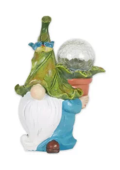 Flash Sale 🔔 Zingz & Thingz Gnome With Flower Pot Solar Statue 😉 -Cheap Joyland Shop Belk 312