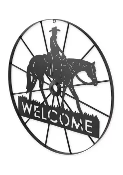Budget 😍 Zingz & Thingz Cowboy Welcome Wheel Sign 23.75x0.75x23.75" 🎁 -Cheap Joyland Shop Belk 349