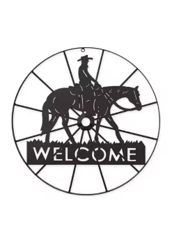 Budget 😍 Zingz & Thingz Cowboy Welcome Wheel Sign 23.75x0.75x23.75" 🎁 -Cheap Joyland Shop Belk 351