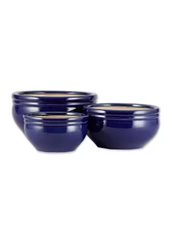 Best Sale ⭐ Zingz & Thingz Cobalt Planter (set of 3) 12" 👏 -Cheap Joyland Shop Belk 383