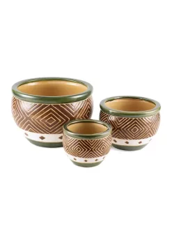 Best Sale ⭐ Zingz & Thingz Cobalt Planter (set of 3) 12" 👏 -Cheap Joyland Shop Belk 384