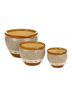 Best Sale ⭐ Zingz & Thingz Cobalt Planter (set of 3) 12" 👏 -Cheap Joyland Shop Belk 386