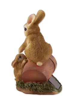 Promo 😀 Zingz & Thingz Rabbit W/Solar Light 4.5x3.75x7" ⭐ -Cheap Joyland Shop Belk 439