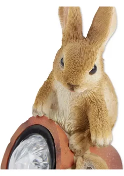 Promo 😀 Zingz & Thingz Rabbit W/Solar Light 4.5x3.75x7" ⭐ -Cheap Joyland Shop Belk 440
