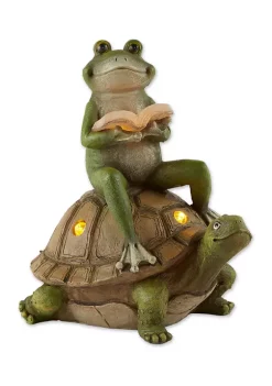 Best reviews of 🔔 Zingz & Thingz Frog and Turtle Solar Statue 10.5x7x11" 😀 -Cheap Joyland Shop Belk 473