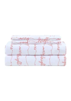 Top 10 👏 Joyland ❄ Christmas Wishes Merry and Bright Sheet Set 💯 -Cheap Joyland Shop Belk 48