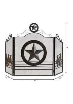 Promo ✨ Zingz & Thingz Lone Star Fireplace Screen 26.5x13.5x35" 🌟 -Cheap Joyland Shop Belk 511