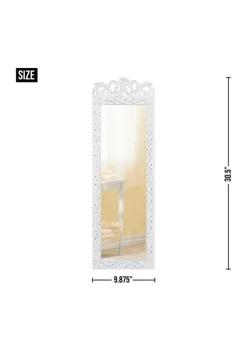 Brand new 🌟 Zingz & Thingz Elegant White Wall Mirror 9.87x0.5x30.5" 😀 -Cheap Joyland Shop Belk 518