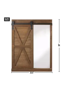 Best deal 🤩 Zingz & Thingz Chalkboard and Mirror with Barn Door 23.5x1.5x30" 🎁 -Cheap Joyland Shop Belk 525