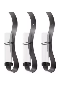 Coupon 👍 Zingz & Thingz Billow Wall Sconce Vases (Set of 3) 2x3.25x14.37" ❤️